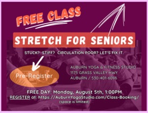 Image of social media post for free fitness class for community