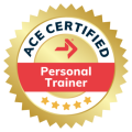 Gwenn Jones ACE-certified Personal Fitness Trainer badge - California for freelance content writer bio page